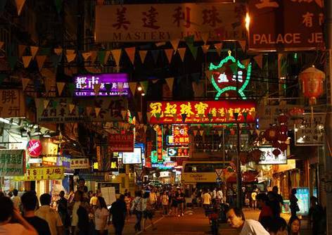 Marché nocturne à Temple Street